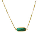 Damen Collier in 750/18 Karat Gelbgold mit Malachit - 277647